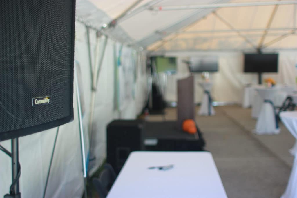 community loudspeaker, sound system, tv rental, big screen, array solutions